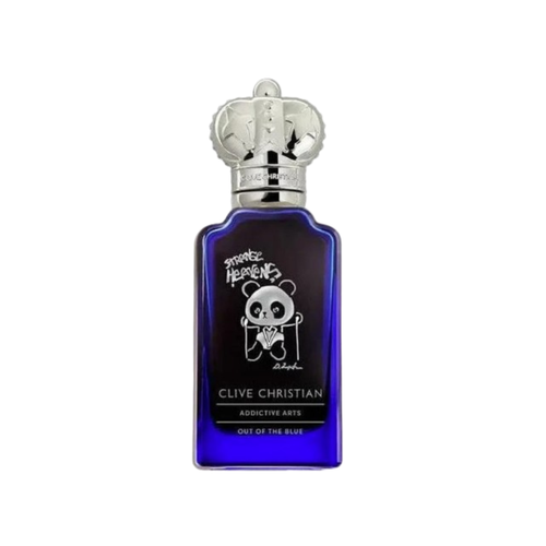 Clive Christian Strange Heavens Out of the Blue 50ml Extrait de Parfum bottle - dark gourmand fragrance