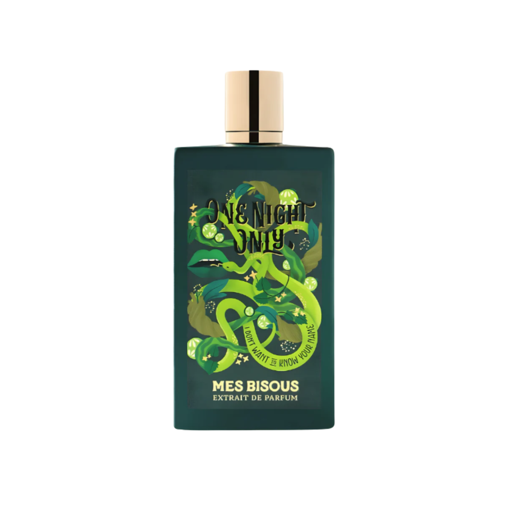 Mes Bisous One Night Only 100ml Extrait de Parfum bottle - woody iris leather fragrance
